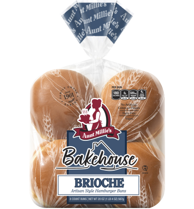 AM Bakehouse Brioche Hamburger Buns 8ct