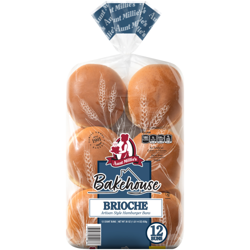 AM Bakehouse Brioche Hamburger Buns 12ct