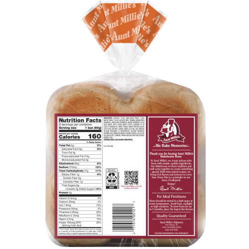 AM Bakehouse Hawaiian Hamburger Buns Bottom