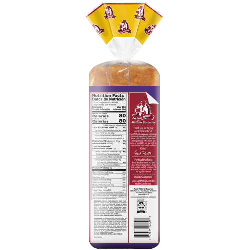 AM Deluxe Giant White Bread 22oz Bottom