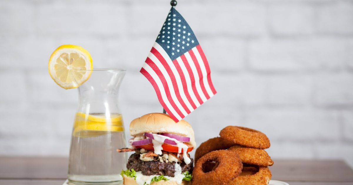 Red White and Blue Burger | Aunt Millie's