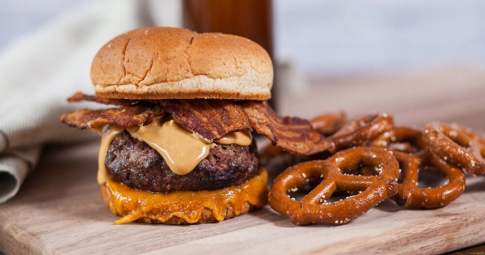 Peanut Butter Bacon Burger Aunt Millie's