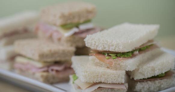 Pea and Prosciutto Tea Sandwiches | Aunt Millie's