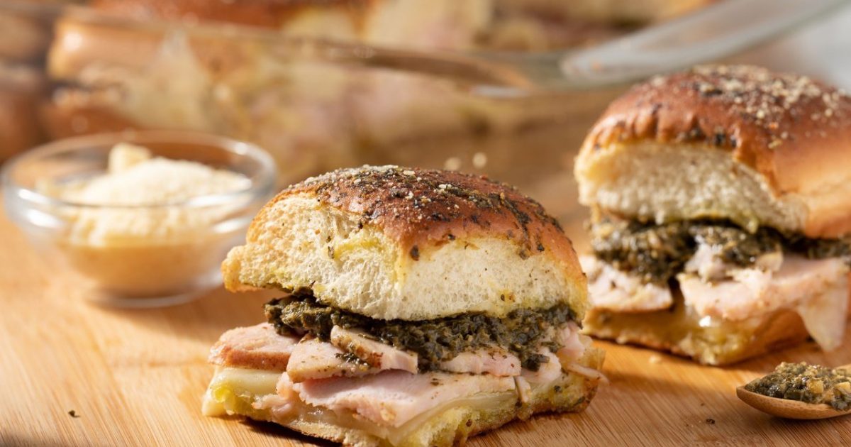 Turkey Pesto Sliders | Aunt Millie's