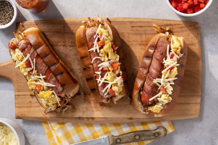 Breakfast hot dog