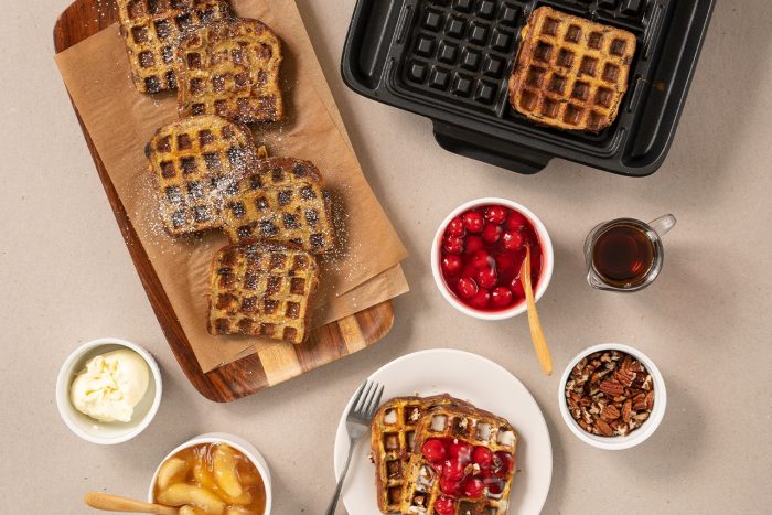 Waffled french toast
