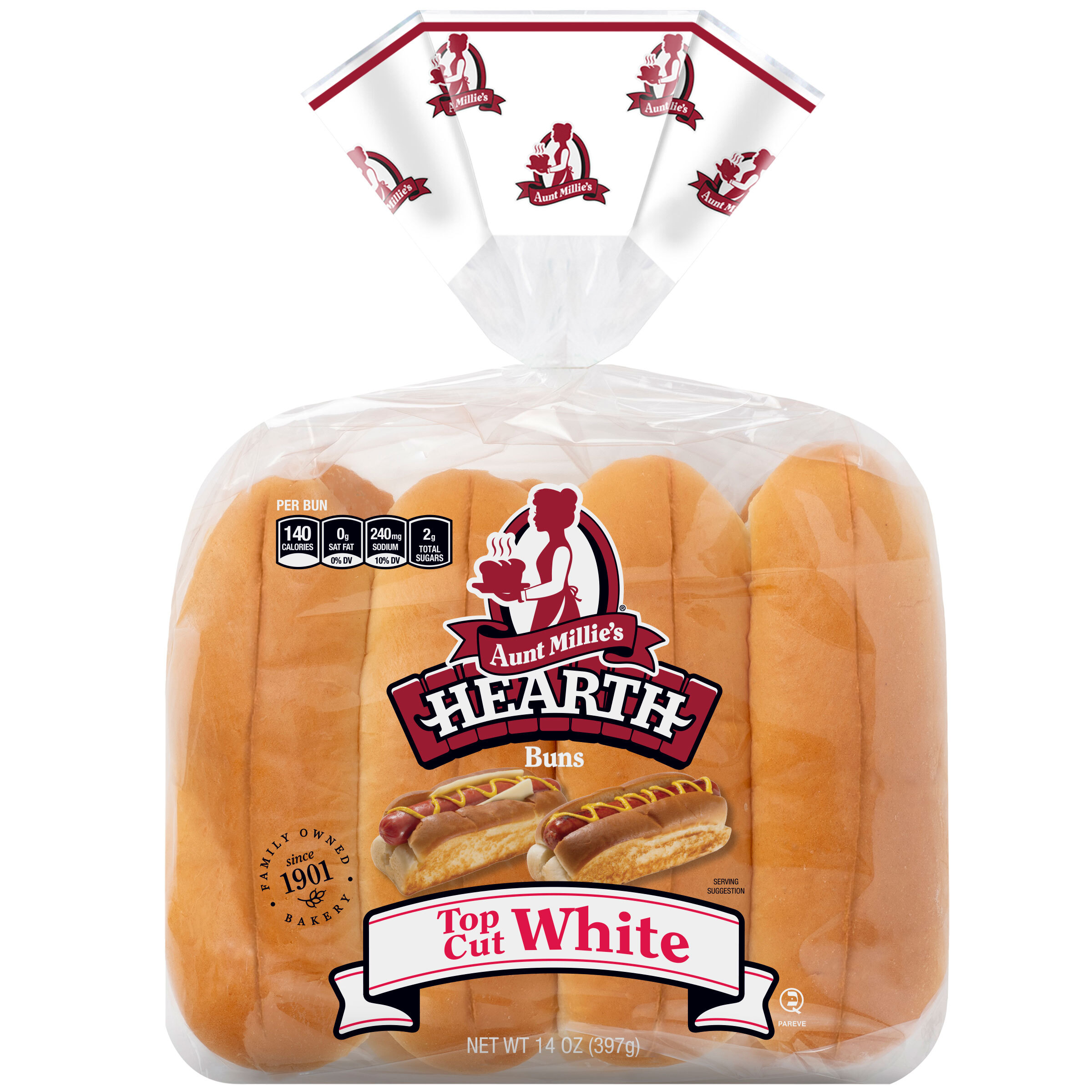 Classic White Hot Dog Bun Aunt Millie's