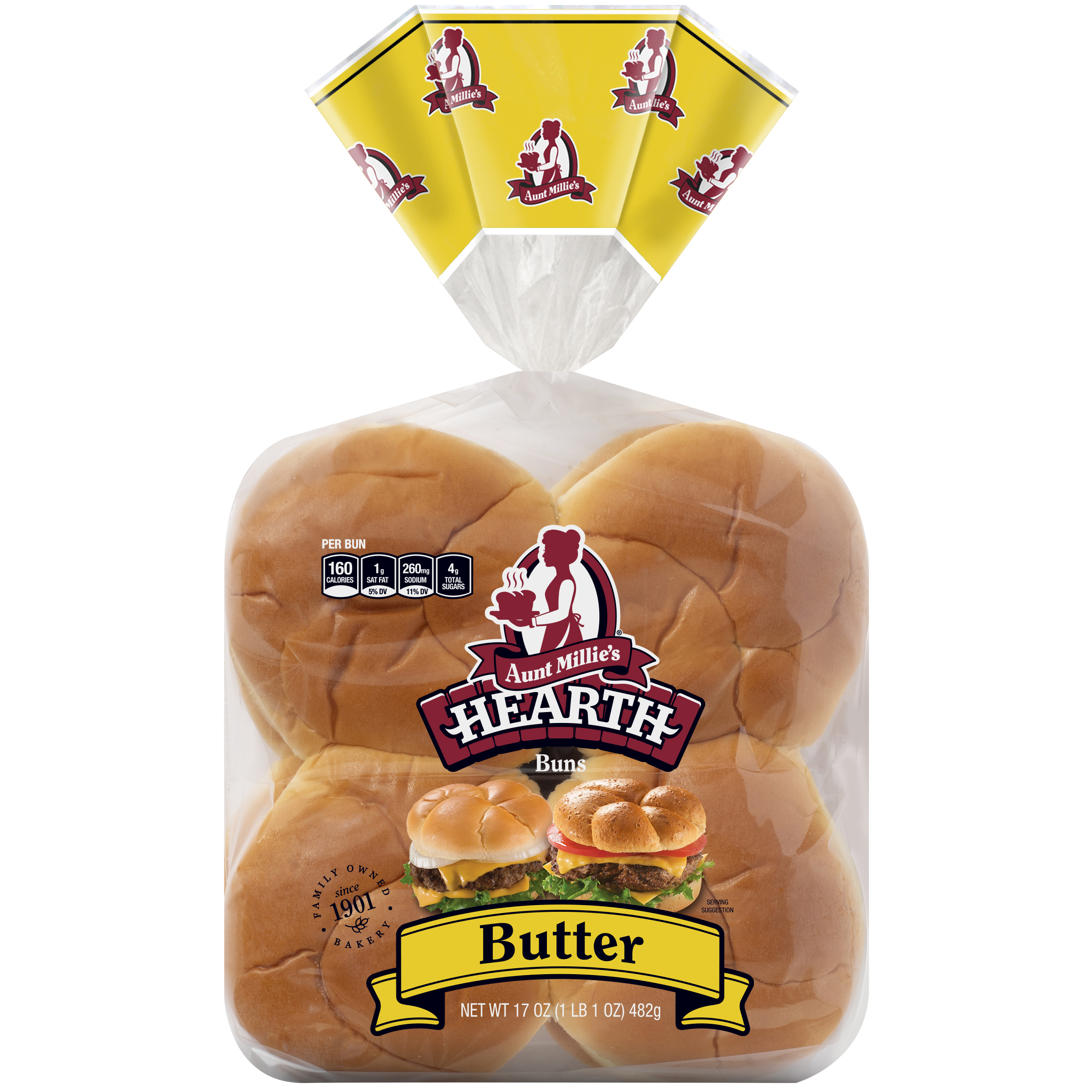 Butter Hamburger Buns Aunt Millie's