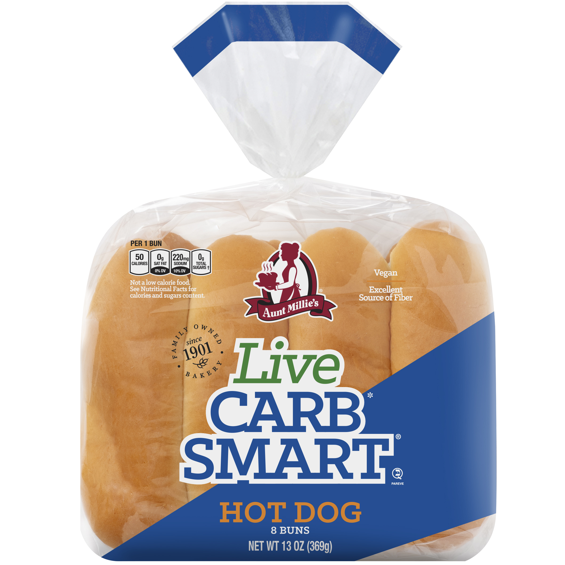Live Carb Smart® Hot Dog Buns Aunt Millie's